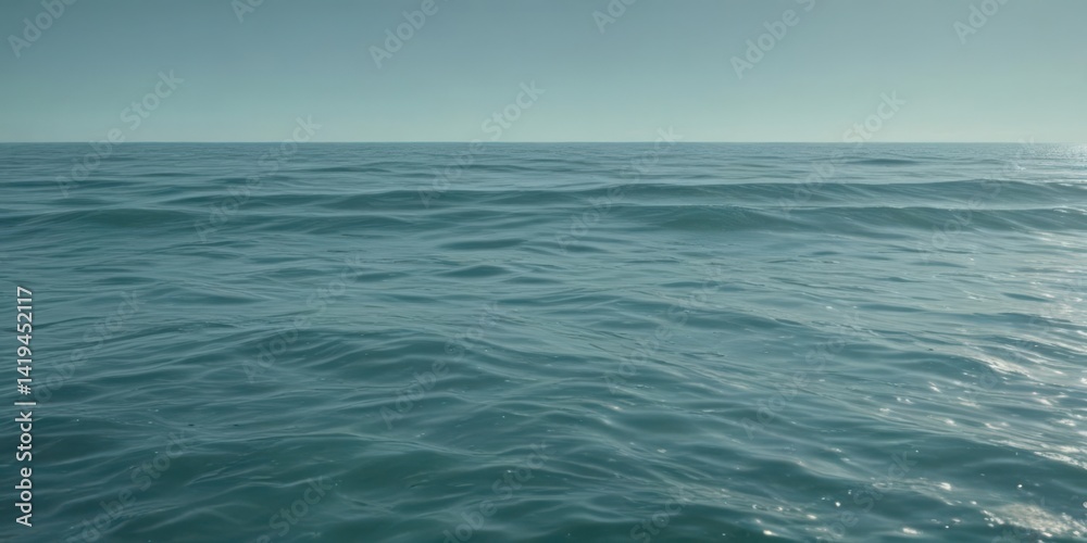 Fototapeta premium Gentle ombre of pale to deep aqua, mimicking a calm ocean's depth , aquamarine, waves