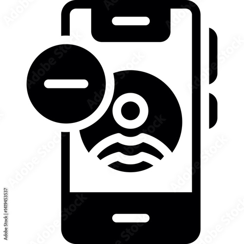 Person with Minus Sign (Remove Contact) Glyph Icon