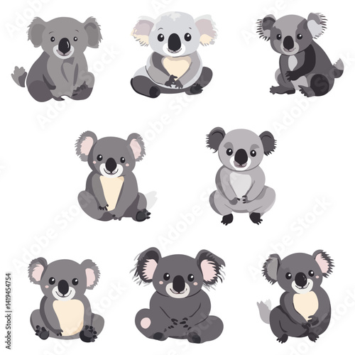 koala, animal, vector, transparent background, various