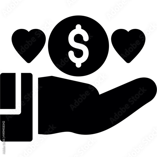 Generosity Glyph Icon