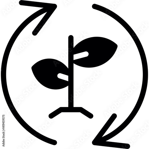 Crop Rotation Glyph Icon