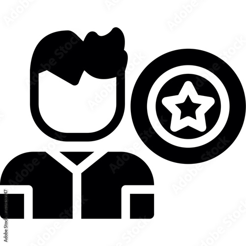 Influencer Analytics Glyph Icon