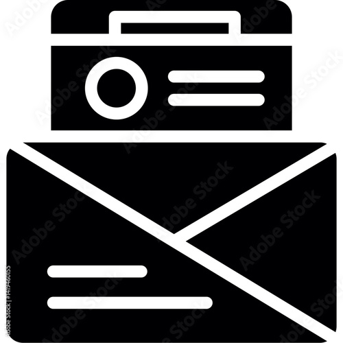 Email List Glyph Icon
