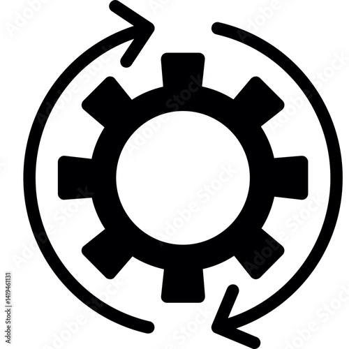 Continuous Improvement Glyph Icon