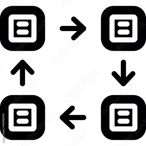 PDCA Glyph Icon