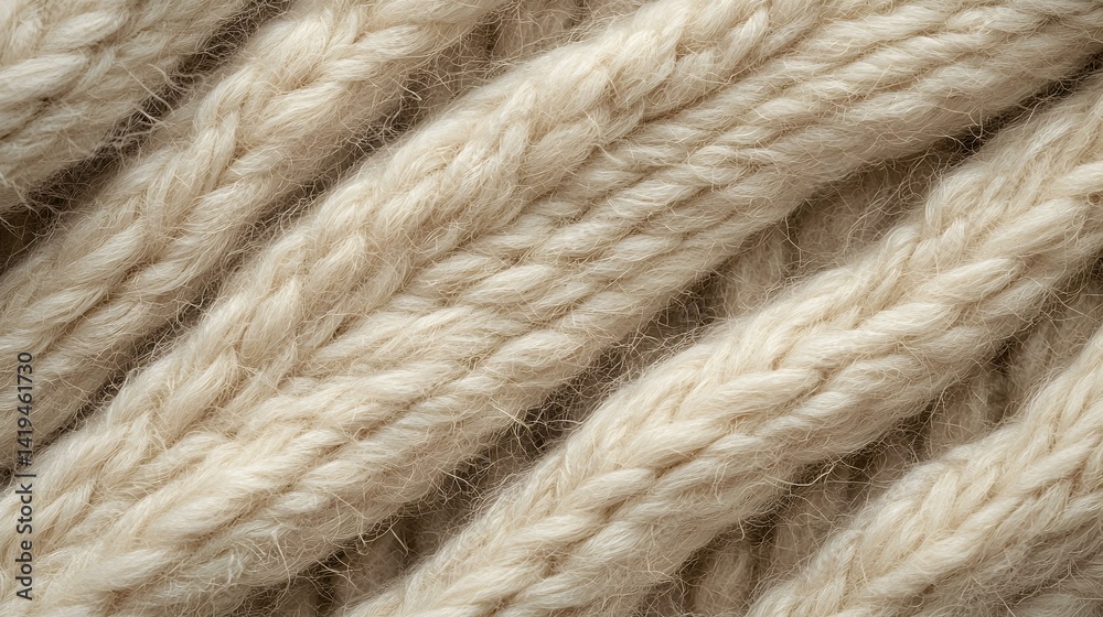 Close-up of beige fluffy yarn texture. Perfect for textile, craft, and knitting projects. Close-up of beige fluffy yarn texture. Perfect for textile, craft, and knitting projects.
