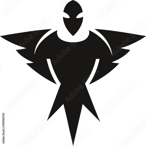 independent icon silhouette with logo icon