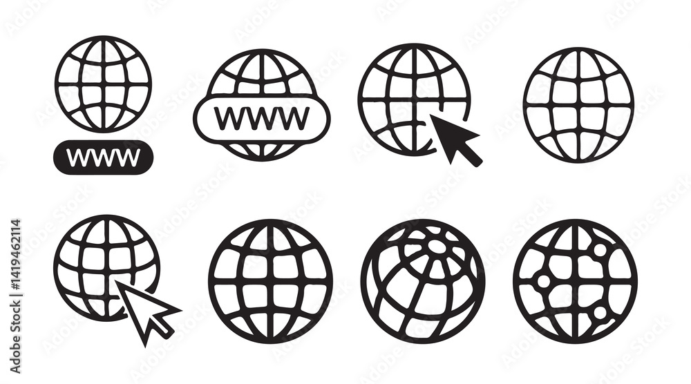 Website icon set. Different style Web icons vector. Visit website vectot icon set. go to our website sign.online www website icon. Vector. Illustration Website icon set. Different style Web icons vector. Visit website vectot icon set. go to our website sign.online www website icon. Vector. Illustration