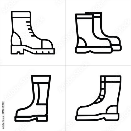 boots icon set
