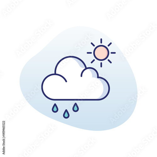 Partly Sunny Vector icon
