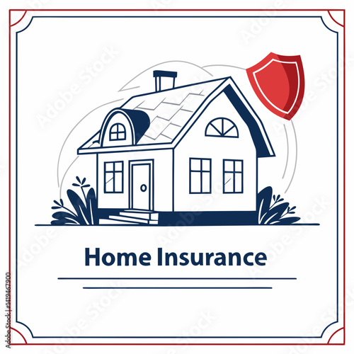 Home Insurance Illustration Depicting Protection Safety And Assurance Against Risks