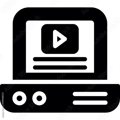 Video Editing Glyph Icon