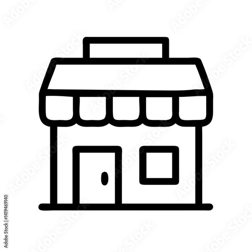 Grocery Store Building Icon Design
