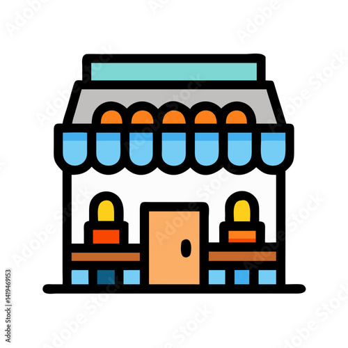 Grocery Store Building Icon Design