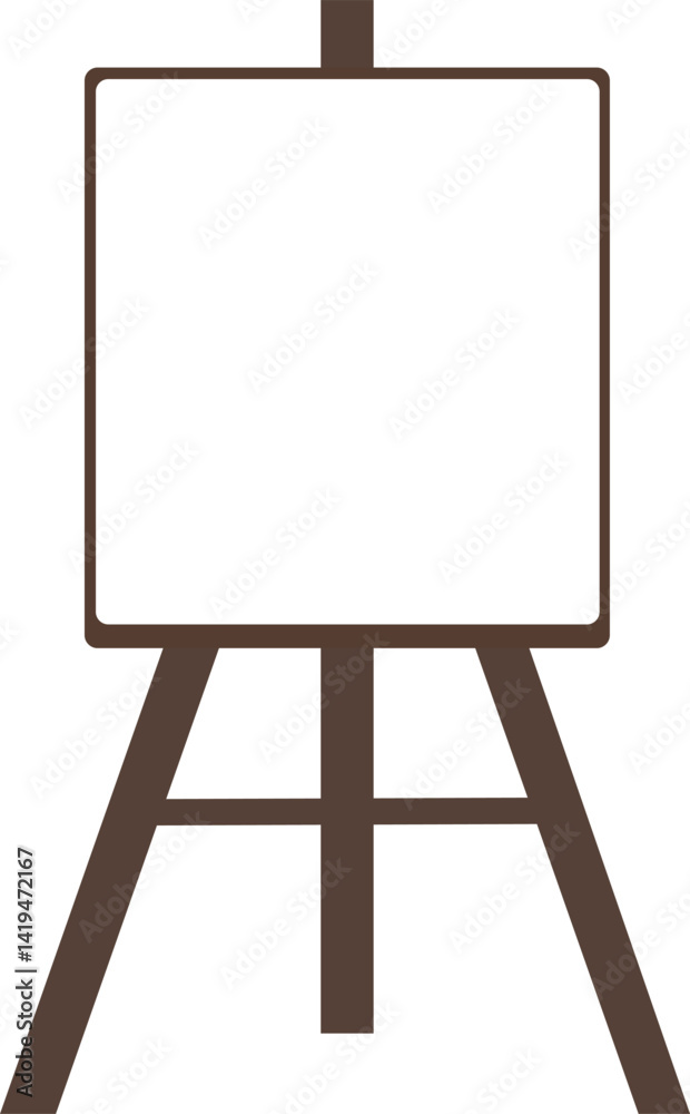 wooden easel with blank canvas wooden easel with blank canvas