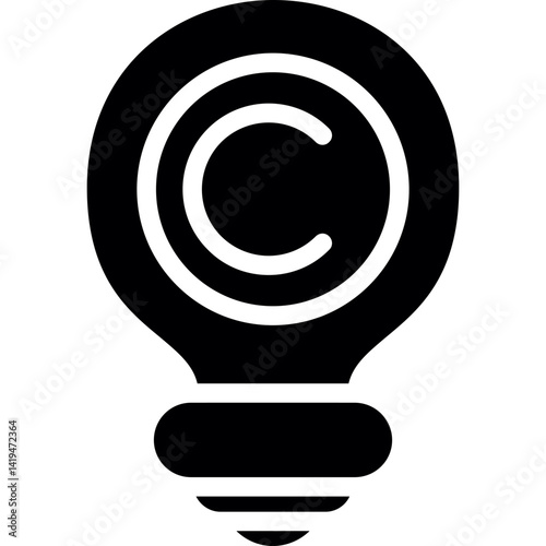 Intellectual Property Policy Glyph Icon