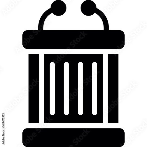 Witness Stand Glyph Icon