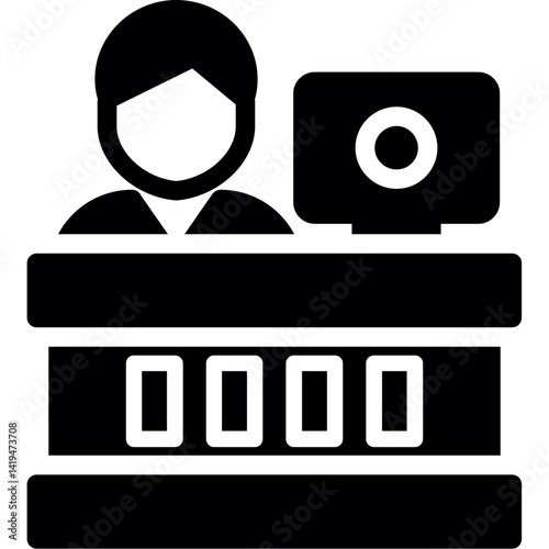 Hotel Lobby Glyph Icon