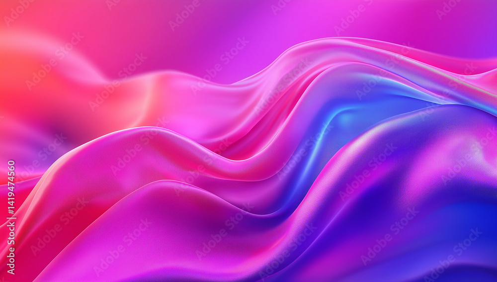 vibrant abstract background featuring smooth, flowing fabric like waves shades of pink and blue, creating sense of depth and movement. colors blend seamlessly, evoking feeling of tranquility vibrant abstract background featuring smooth, flowing fabric like waves shades of pink and blue, creating sense of depth and movement. colors blend seamlessly, evoking feeling of tranquility