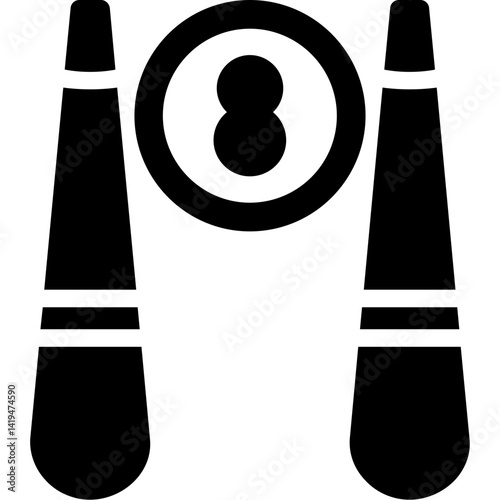 Snooker Cue Glyph Icon