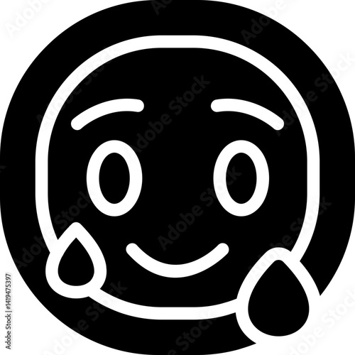 Worried Face Glyph Icon