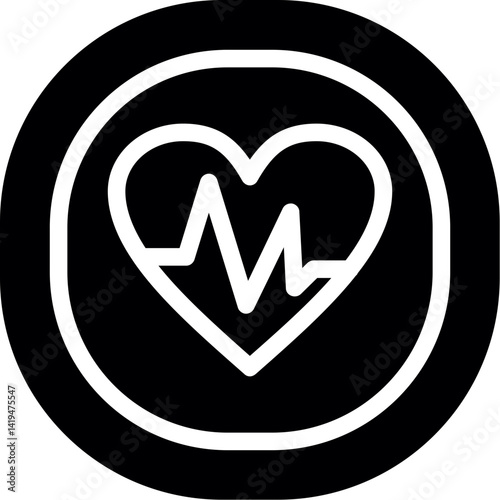 Heart Racing Glyph Icon