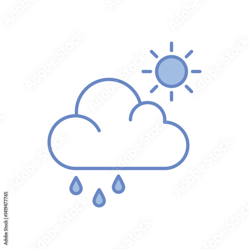 Partly Sunny Vector icon