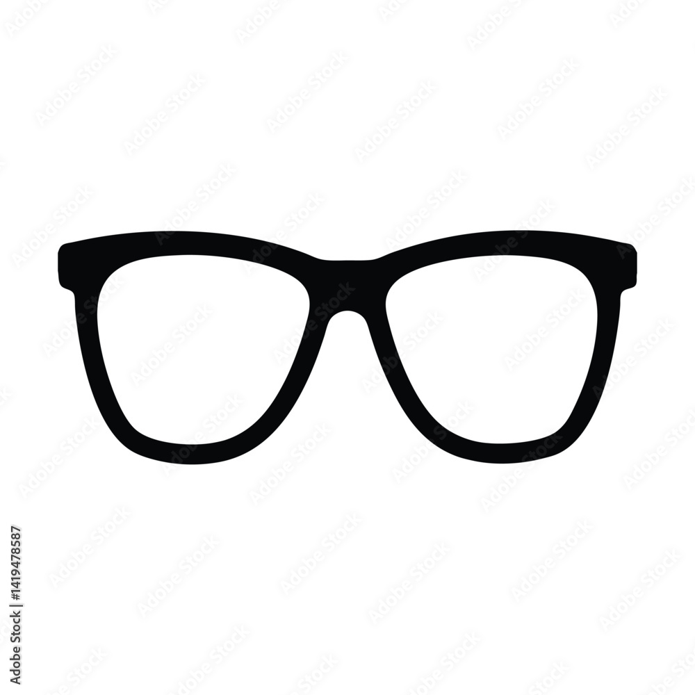 Fototapeta premium glasses icon silhouette on white background.eps