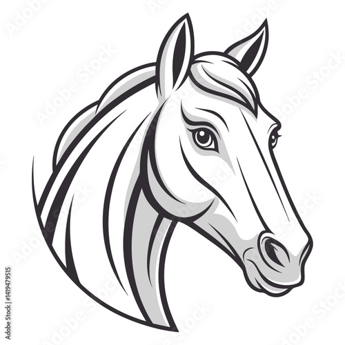 Horse Head Illustration