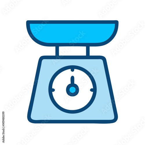 Kitchen Scale with Tray Top Icon Design
