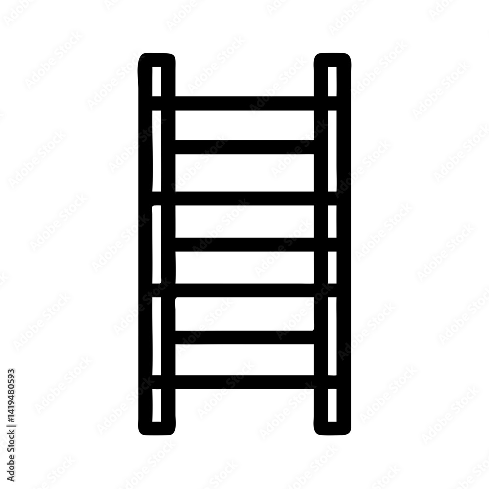 Ladder with Vertical Rungs Icon Design Ladder with Vertical Rungs Icon Design