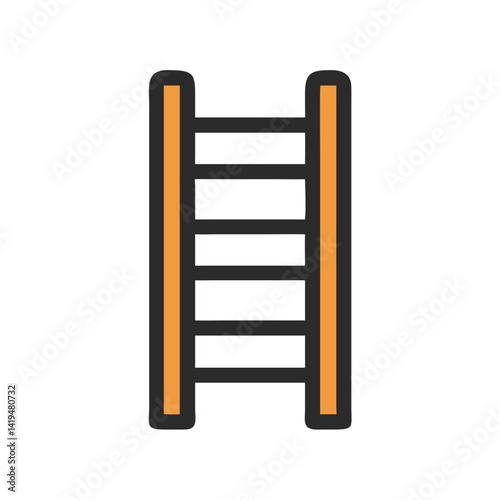 Ladder with Vertical Steps Icon Design