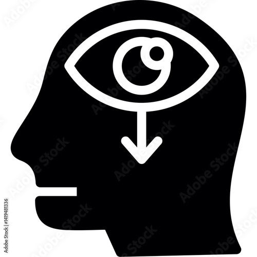 Subconscious Mind Glyph Icon