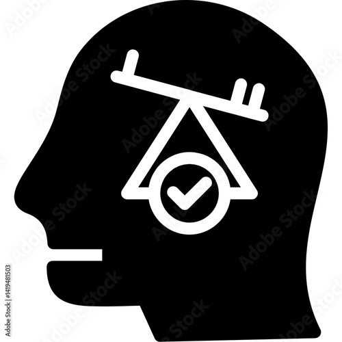 Cognitive Bias Glyph Icon
