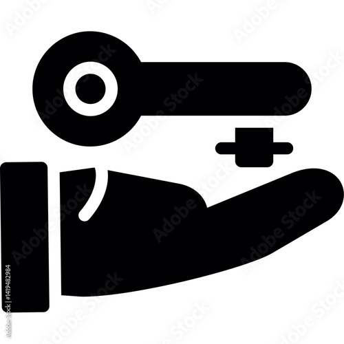 Key Handover Glyph Icon
