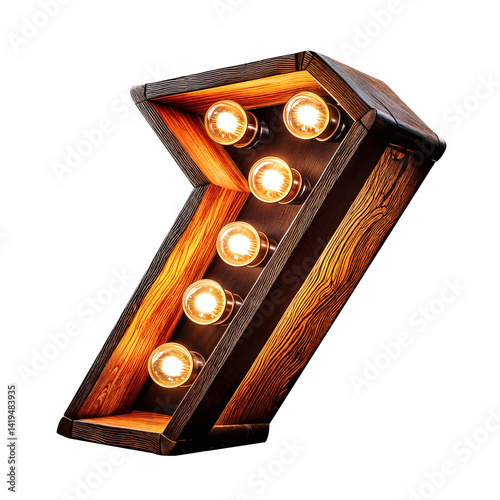 ELEMENTO 3D MADEIRA COM LUZES