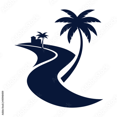 marine drive curve road silhouette icon mumbai coast