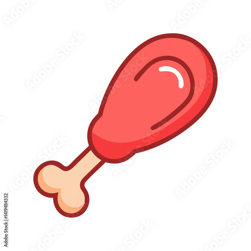 Meat Leg with Bone Handle Icon Design