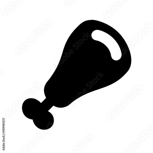 Meat Leg with Bone Handle Icon Design