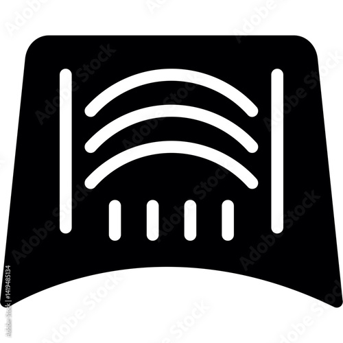 Car Hood Glyph Icon