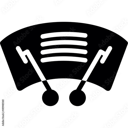 Windshield Wipers Glyph Icon