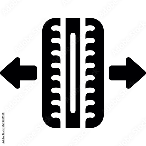 Wheel Alignment Glyph Icon
