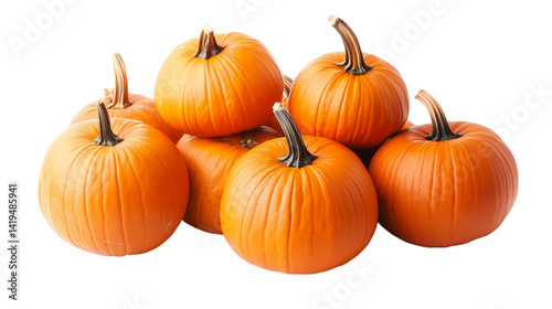 A pile of orange big pumpkins