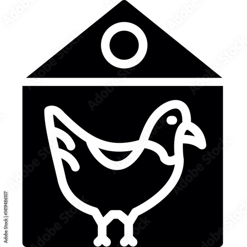 Chickens in Coop Glyph Icon