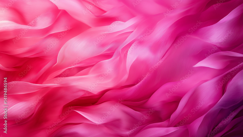 Fototapeta premium Soft pastel gradient background with flowing pink and purple hues creates serene and calming atmosphere, perfect for various design projects