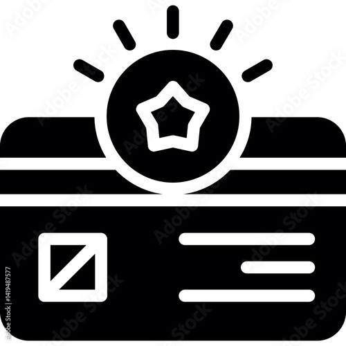 Loyalty Points Redemption Glyph Icon