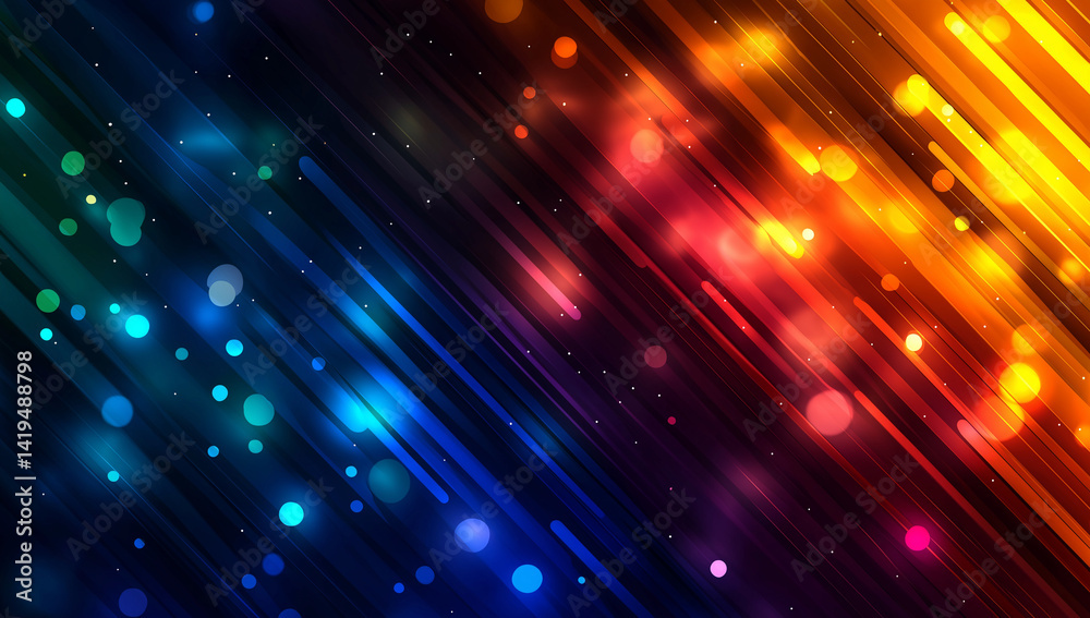vibrant abstract background featuring gradient colors with diagonal lines and glowing bokeh effects, creating dynamic and energetic atmosphere vibrant abstract background featuring gradient colors with diagonal lines and glowing bokeh effects, creating dynamic and energetic atmosphere