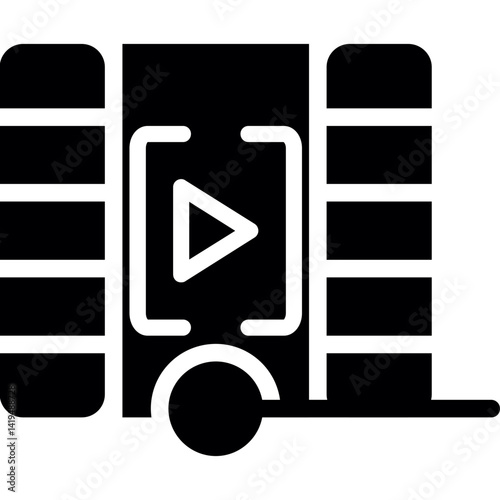 Movie Trailer Glyph Icon