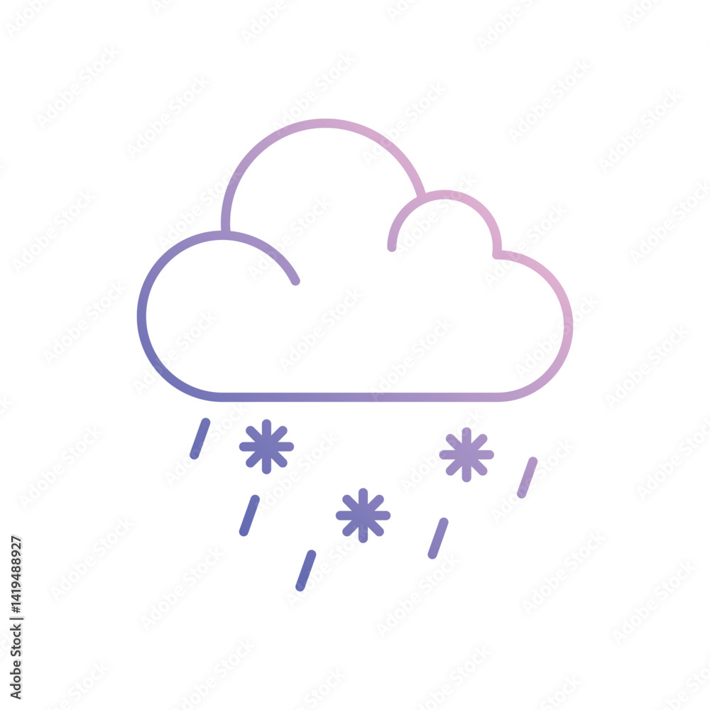 Fototapeta premium Sleet Vector icon