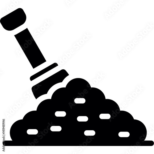Archaeological Dig Site Glyph Icon